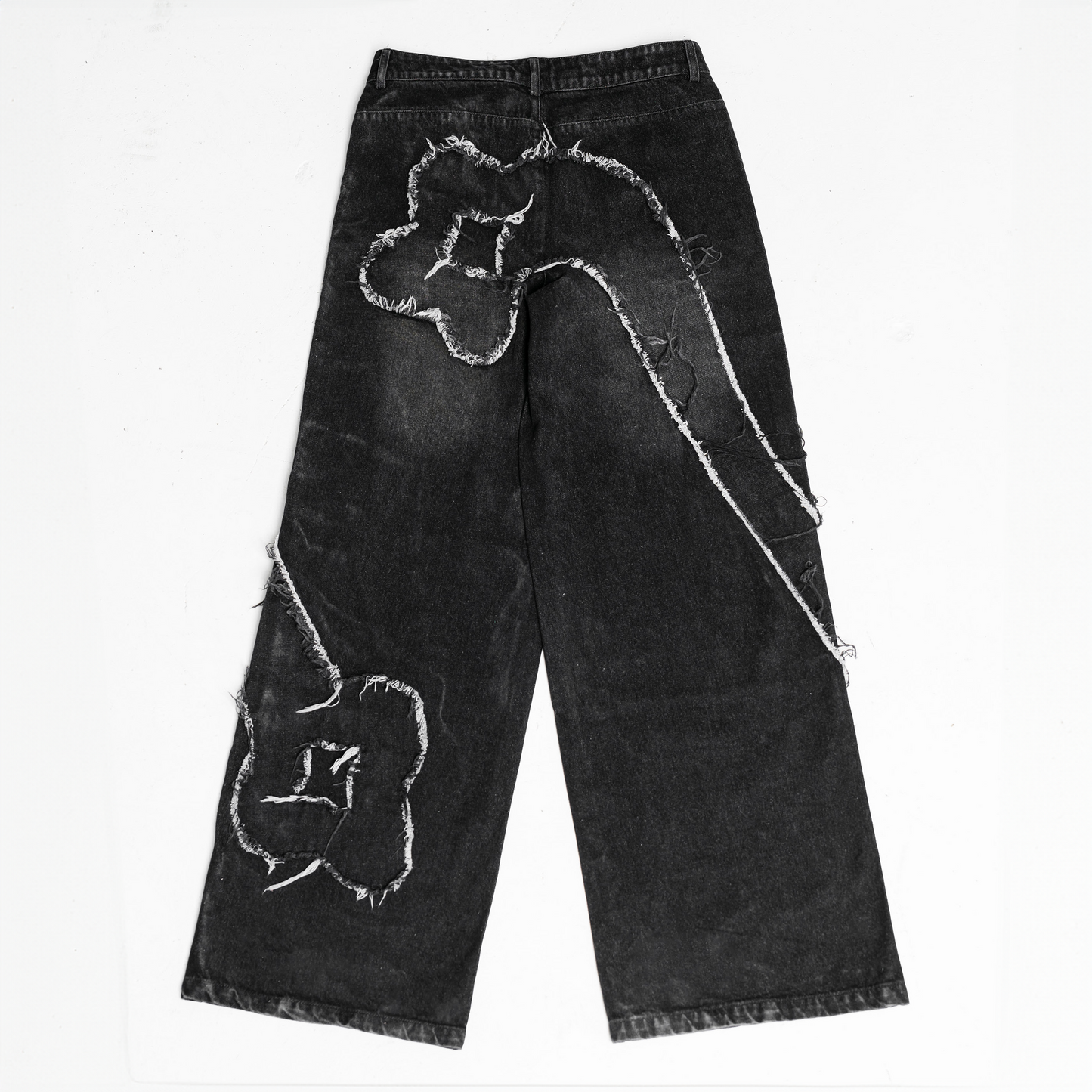 BLACK "INFINITY" RAW JEANS (PRE-ODER)