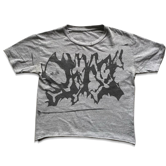 GREY SKULL SHAPE T-SHIRT