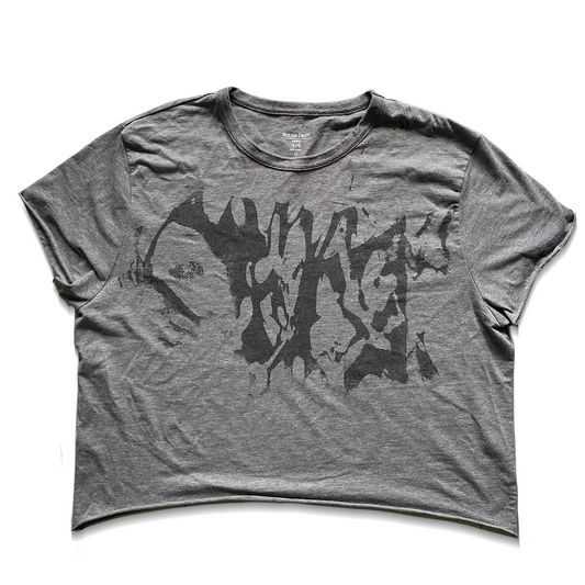 DARK GREY SKULL SHAPE T-SHIRT