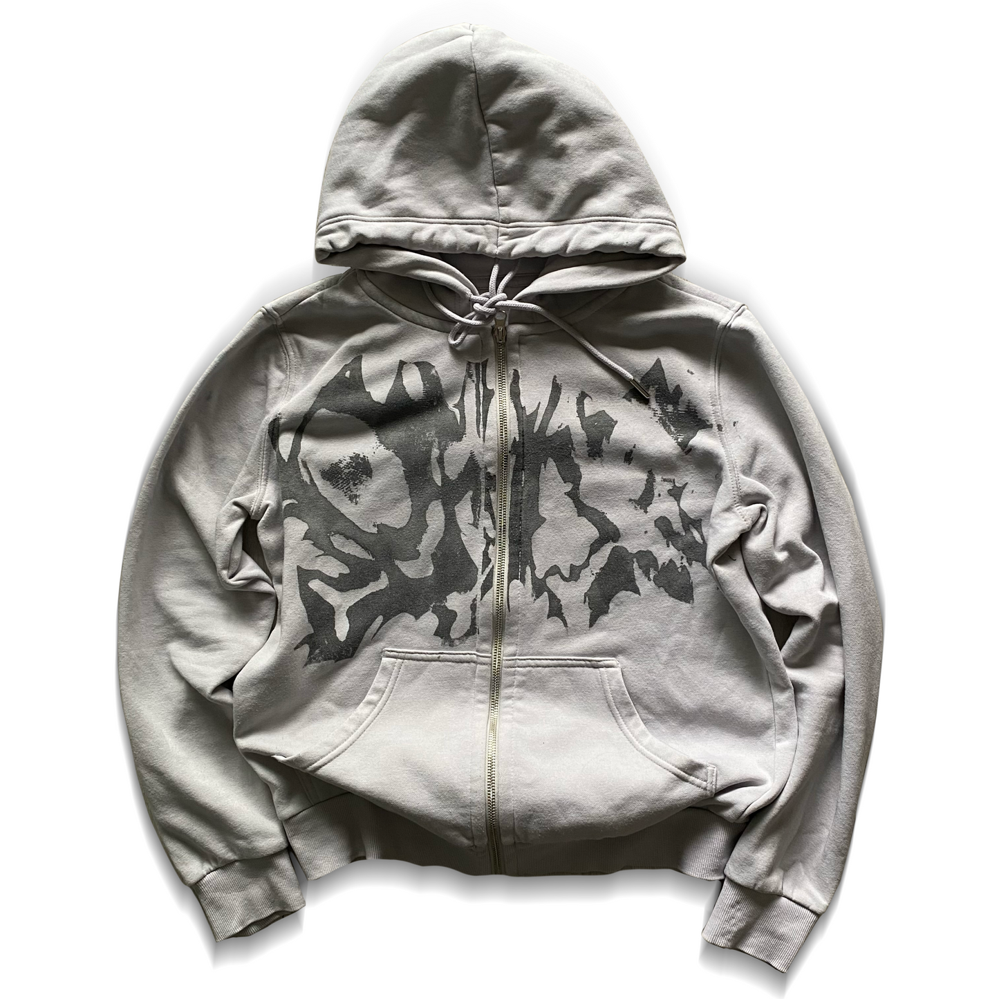 GREY SKULL SHAPE HOODIE