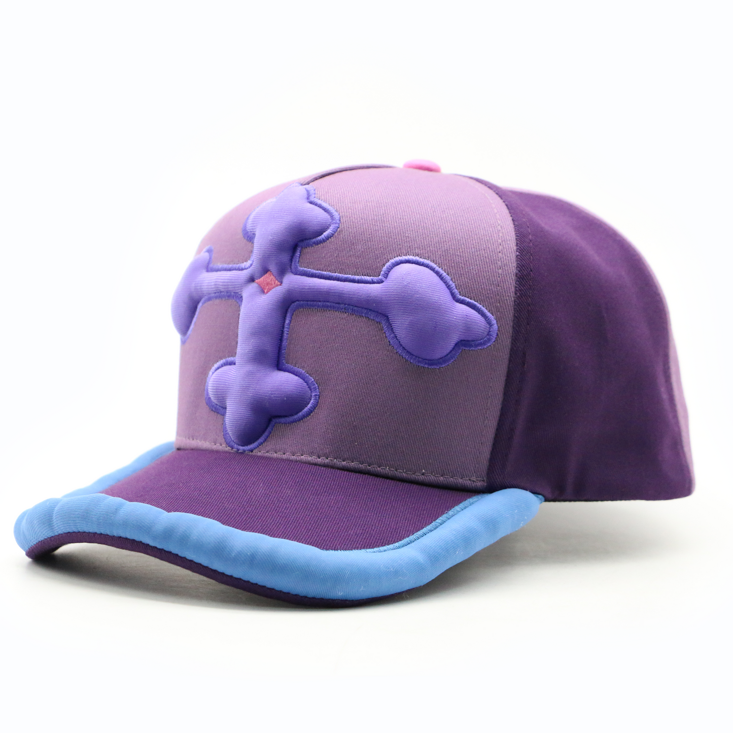 PURPLE CROSS PUFFY HAT (PRE-ORDER)